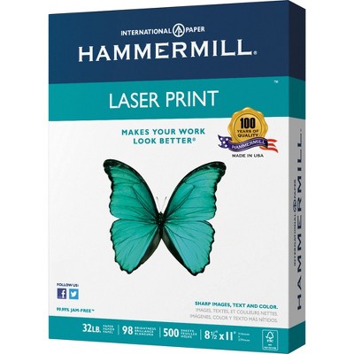 Hammermill Laser Print Paper 32 lb 98 GE 8-1/2"x11" 500/RM WE 104646RM