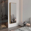 TiramisuBest Xl Shoe Rack, Mirror, Five Interior Shelves, Single Door Cabinet,Black - 3 of 4