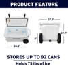 MaseiKar 60/75 Quart Rotomolded Cooler, 5 Days Protale Ice Chest, Suitable for BBQ, Camping, Picnic, and Other Outdoor Activities - 3 of 4
