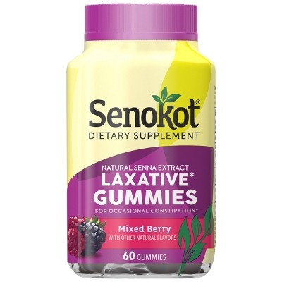 Senokot Dietary Supplement Laxative Gummies - Mixed Berry - 60ct