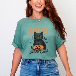 Black Cat Social Club Pumpkin - Garment Dyed Tee - 1 of 3