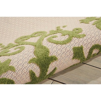 Aloha Green Indoor-Outdoor 3'6" x 5'6" Flat Woven Area Rug