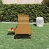 HOMLUX Outdoor Patio Lounge Chair Chaise Recliner with Adjustable Backrest & Side Tray - 3 of 4