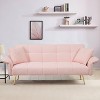70.1 "futon sofa bed, convertible double sofa bed with folding armrests for living rooms and small Spaces - 3 of 4