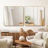 Okak 30/36IN Modern Square Bathroom Mirror with Aluminum Frame, High Reflection Vanity Mirror, Hanging Mirror for Bathroom, Living Room - 3 of 4