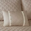 Gulches 4 Piece Queen Cotton Reversible Tailored Bedspread Set,Khaki - 4 of 4