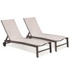 Crestlive Products Outdoor Wheel Adjustable Chaise 5 Reclinig Position Aluminum Sun Lounger - 2 of 4