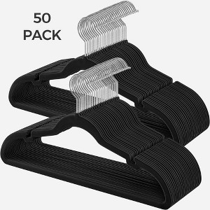 SONGMICS Velvet Hangers Non-Slip Clothes Hangers Pants Bar Space-Saving - 1 of 4