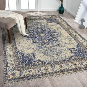 Luxe Weavers Fringe Modern Floral Indoor Area Rug - 1 of 4