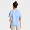 Girls' Lilo and Stitch Short Sleeve Oversized Graphic T-Shirt - Blue - 3 of 4