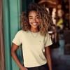 Dalix Womens Lil Peach Lightweight High Waisted Tee - 3 of 4