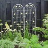 MOEPISY 2 Pack Metal Garden Trellis 71 inch x 19.7 inch Rustproof Trellis Cream White - 2 of 4