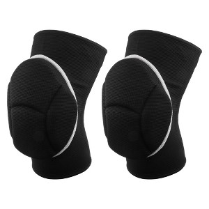 Unique Bargains Sporting Protective Flexible Knee Support Compression Sleeve Brace 1 Pair - 1 of 4