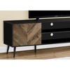Monarch Specialties Tv Stand 72 Inch Console Media Entertainment Center Storage Cabinet Brown And Black Laminate Black Wood Legs Contemporary Modern - 4 of 4