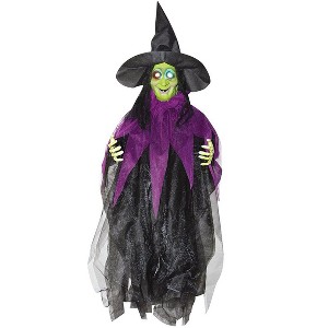 Sunstar 3' Light Up Hanging Witch Halloween Décor - 1 of 1
