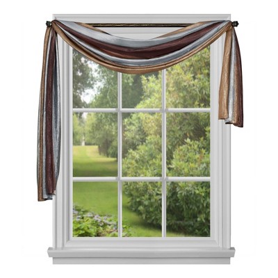 GoodGram Ombre Crushed Satin Sheer Single Window Curtains & Valances