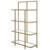 62 in. Brass Finish Standard Bookcase - Henn&Hart - 3 of 4