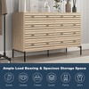 Resenkos 8 Drawer Double Dresser for Bedroom, Wooden Bedroom Furniture Chest of Drawers, Natural Brown - 3 of 4