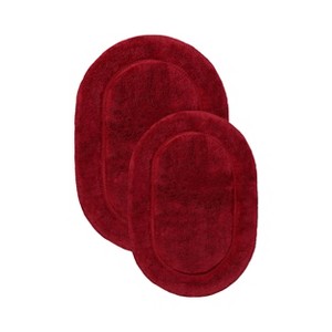 Non-Slip Machine Washable Solid Cotton 2 Piece Bathroom Rug Set by Blue Nile Mills - 1 of 4