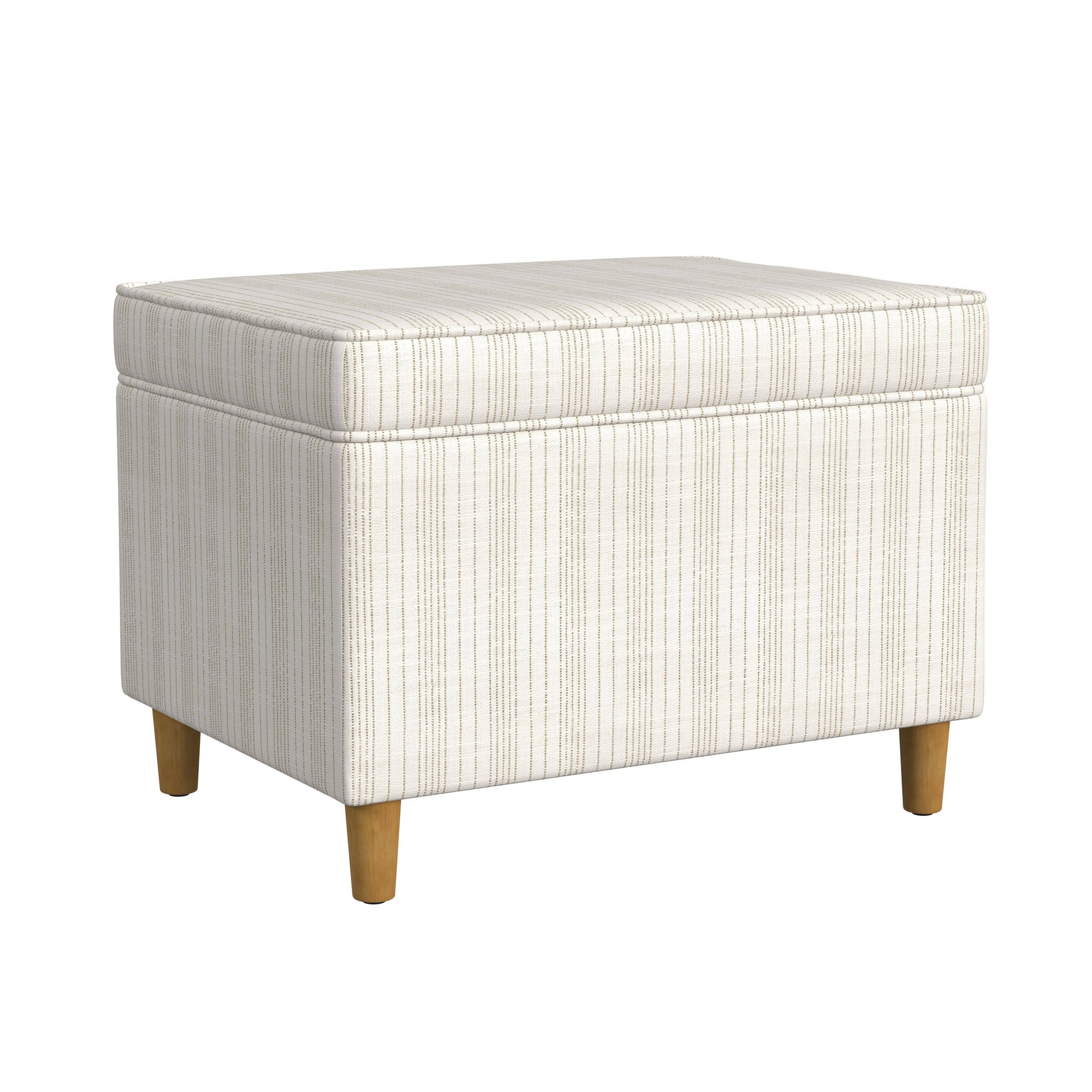 HomePop Dinah 24" Storage Ottoman Marigold Pinstripe