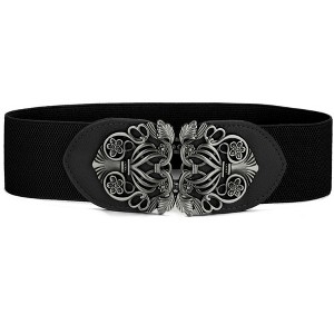 INSPIRE CHIC Knot Woven Metal Interlocking Buckle Elastic Waist Cinch Belt - 1 of 4