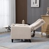 Wingback Recliner Chair, Modern Arm Pushing Recliner With Chair Button Tufted Push Back, Fabric Pushback Manual Single Reclining Sofa Seating - 4 of 4