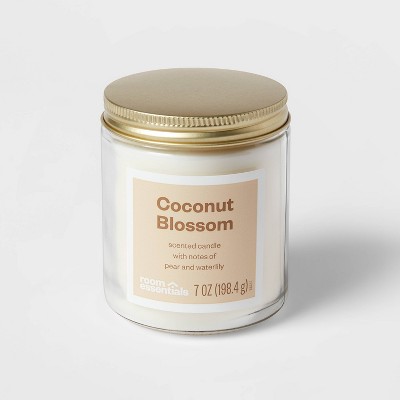 7oz Coconut Blossom Candle with Lid - Room Essentials&#8482;