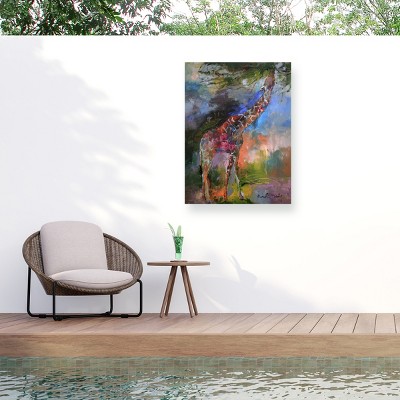 Trademark Fine Art - Richard Wallich Giraffe Matted Framed Art