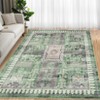 Washable Vintage Living Room Rugs,Floral Print Retro Accent Bedroom Carpet, Large Non Slip Area Rug for Kitchen Dining Room - 2 of 4
