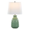 LumiSource Set of 2 Claudia 20" Contemporary Accent Lamps Sage Green Ceramic Polished Nickel and White Linen Shade from Grandview Gallery - 3 of 4