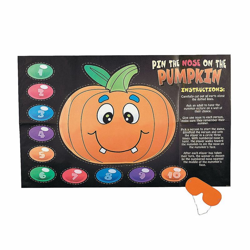 Silly Pin The Nose On The Pumpkin Game - Party Favors - 1 Piece, 2 of 3