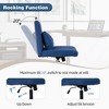 QingMoon Criss Cross Office Chair, Linen Desk Chair, Adjustable Swivel Chair with Back Support and Comfy Cushion for Home Office, Meditation - 3 of 4