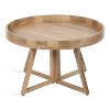 Kate and Laurel Avery Round Wood Coffee Table, 30x30x18, Natural - 3 of 4