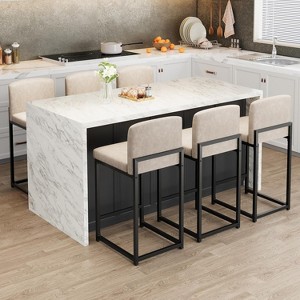 Bar Stools Set of 2/4/6,Modern Barstools with Backs,Counter Height Bar Stool Chairs for Kitchen Island - 1 of 4