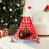 ZEZE Christmas Pet Tent House-Red - 3 of 4