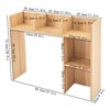 YIYIBYUS Classic Desk Bookshelf Desk Bookshelf Organizer, Wood color - 4 of 4