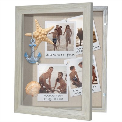 Americanflat Front Loading Shadow Box Frame and Display Case for Keepsakes