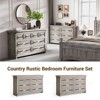 Farmhouse 6/8 Drawer Dresser for Bedroom, 55” Rustic Wood Chest of Drawers,Easy Pull Handles for Storage Clothes,Vintage Storage Organizer for Living - 4 of 4