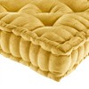 1 Pc Stylish Cozy Square Chenille Floor Pillow Cushion, Tufted Face Scallope Edge Polyester Filled Ultra Soft Cushion for Relaxing Decor Style - 3 of 4