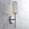 Vienna Full Spectrum Cesenna Modern Wall Light Sconce Chrome Hardwire 4 3/4" Fixture Clear Crystal Cylinder for Bedroom Bathroom Vanity Reading House - 2 of 4