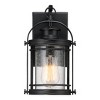 Booker 1-Light Mystic Black Outdoor Wall Lantern - 4 of 4