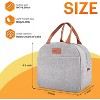 Lunch Bag for Women & Men Adult Insulated Lunch Box, Small Leakproof Cooler Food Lunch Containers Reusable High Capacity Lunch Tote Bags - 2 of 4