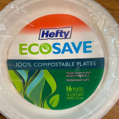 Hefty EcoSave 100% Compostable 8.75 in. Plates