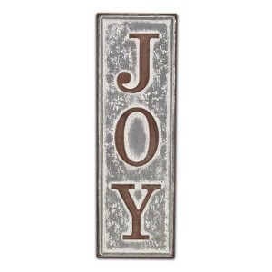 Cheung's Clarke Galvanized Vertical Joy Wall Sign - 1 of 4