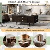 Coffee Table Cocktail Table Center Table Accent Table Sofa Side Table with 4 Drawers, 2 Side Hidden Storage Compartments & Door Shelves - ModernLuxe - 4 of 4