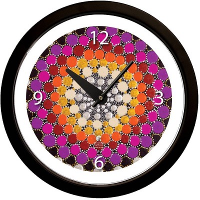 14.5" Artist Series Amy Diener Warm Decorative Clock Black - The Chicago Lighthouse
