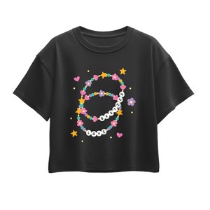 Girls' - Instant Message - Friendship Bracelet Short Sleeve Boxy Graphic T-Shirt - 1 of 3