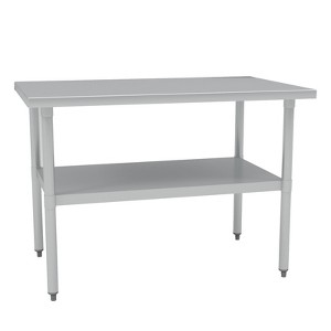 COZONY Stainless Steel Prep Table with Adjustable Undershelf, 2-Tier NSF Certified Kitchen Worktable for Commercial and Home Use - 1 of 4