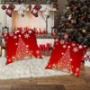 Christmas Decorations Throw Pillow Covers 18x18 Inch Set of 2, Red Xmas - 4 of 4