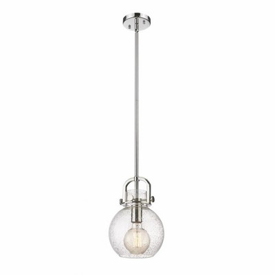Newton Sphere - 1 Light Stem Hung Pendant In Industrial Style-11.25 Inches Tall and 8 Inches Wide